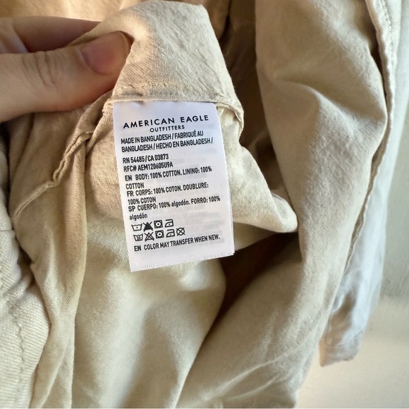 American Eagle Outfitters Cream Military Shacket Shirt Jacket Size XL NWT - Picture 7 of 9